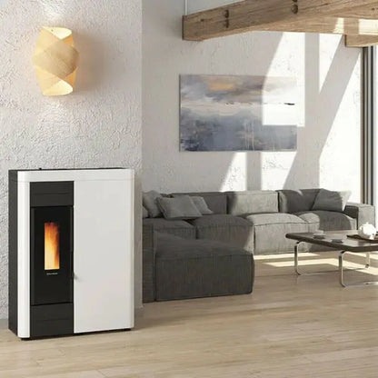 Sobă ermetică pe peleți Extraflame Nordica VIRNA IDRO.16 Slim, 14,5 kW, 416 m³ , tip centrala, ALBA