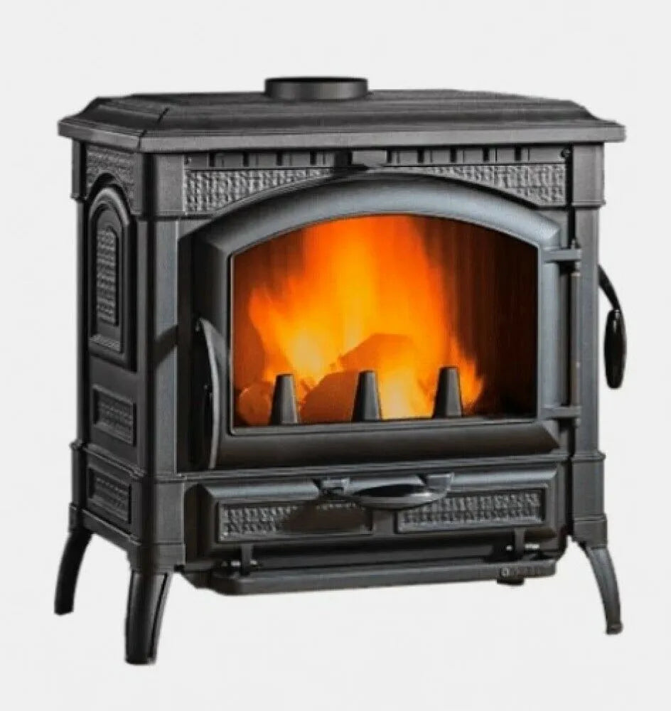 Sobă pe lemne Nordica ISOTTA.16 11,9 kW - 341 m³ încălzibil - fontă emailată neagră