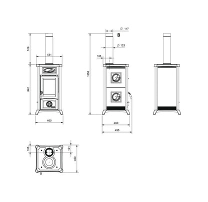 SOBĂ PE LEMNE NORDICA GEMMA Piatra Naturala