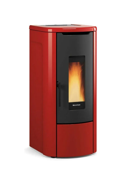 SOBA termosemineu pe peleti tip centrala 14 2 kw rosanna idro la nordica extraflame culoarea fildes copy