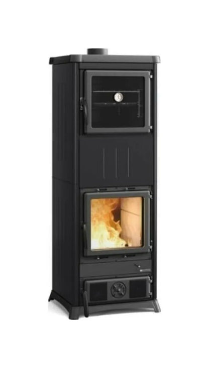 Nordica Nova Forno Prestige Sobă pe lemne cu cuptor 11,8 kW - 388 m³ - antracit negru