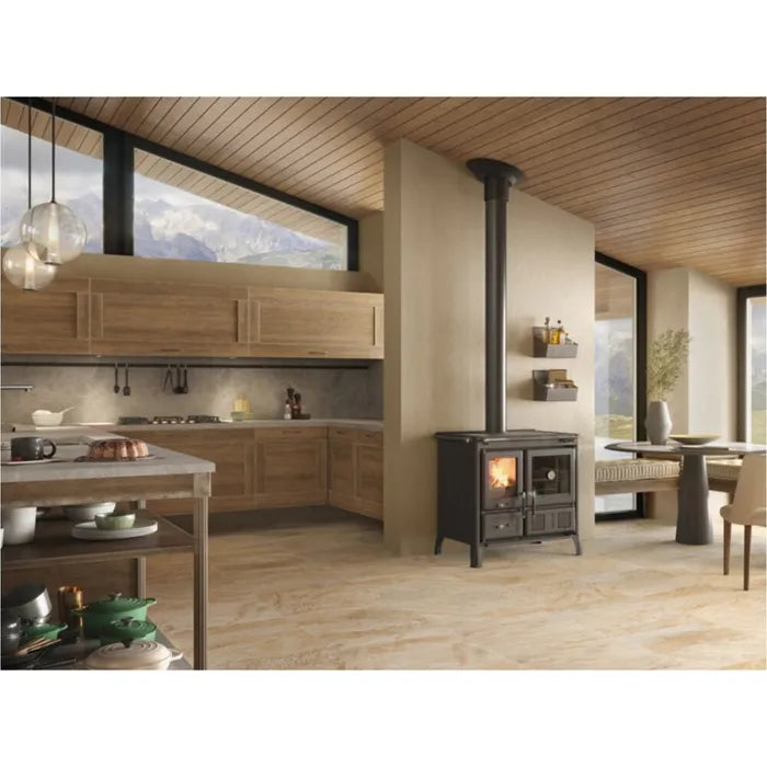Nordica Gardenia 5.0 vst Prestige Sobă pe lemne de 9,5 kW - 272 m³ încălzibil - antracit negru