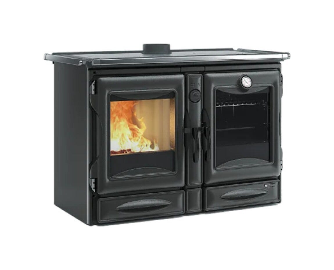 Nordica Alaska VST Prestige Sobă pe lemne de 12 kW - 344 m³ încălzibil - geam negru