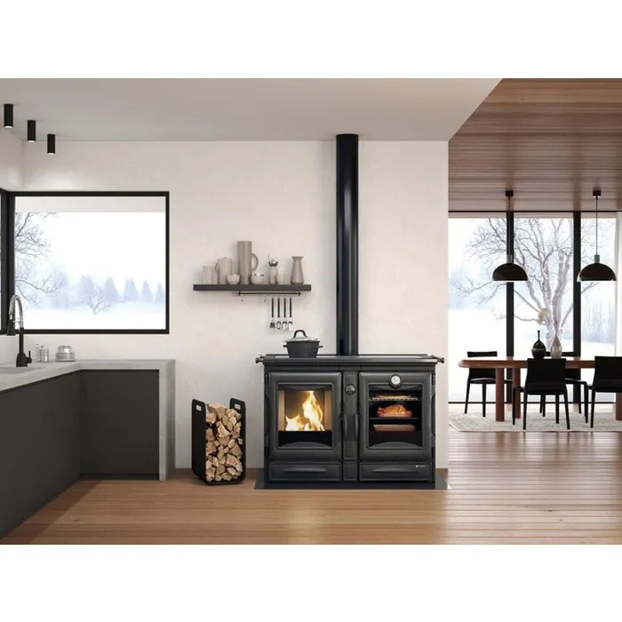 Nordica Alaska VST Prestige Sobă pe lemne de 12 kW - 344 m³ încălzibil - geam negru