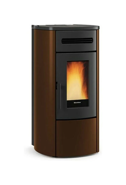 Sobă pe peleți ventilată Extraflame nordica Guenda Idro 5.0 Evolution 16,7 kW - 479 m³ încălzibilă, tip centrala, - Bronze