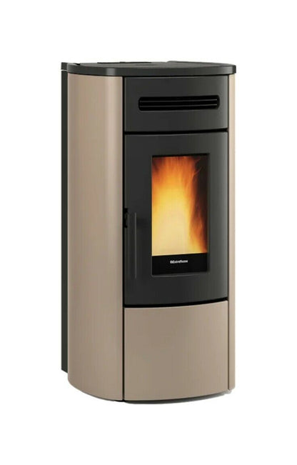 Sobă pe peleți ventilată Extraflame nordica Guenda Idro 5.0 Evolution 16,7 kW - 479 m³ încălzibilă, tip centrala, - Taupe