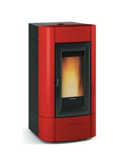 Sobă centrala pe peleți ventilată Extraflame nordica Isidora Idro H16 5.0 Evolution 18.9 kW - 542 m³ încălzibil - Bordeaux