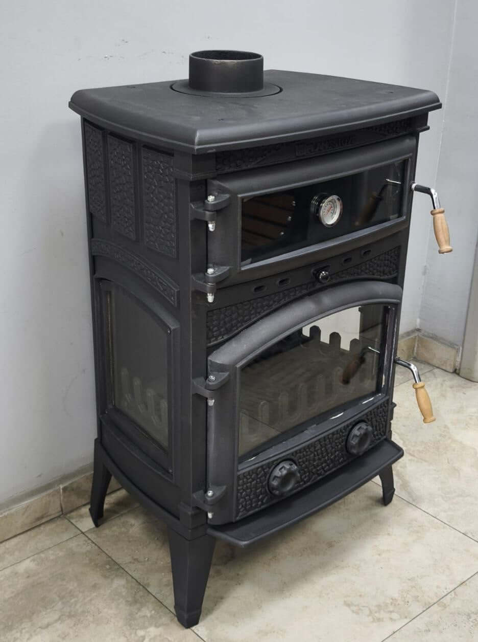 Aragaz de Fontă Sirius Midi cu Ușă Laterală și Cuptor FS-071YK - Încălzire și Gătit Eficiente