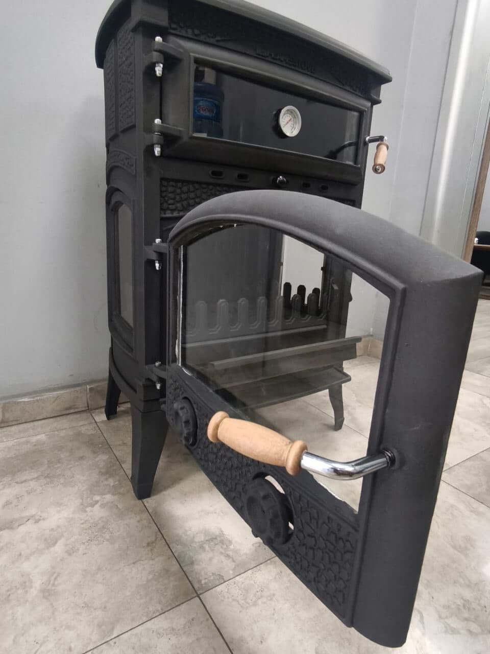 Aragaz de Fontă Sirius Midi cu Ușă Laterală și Cuptor FS-071YK - Încălzire și Gătit Eficiente