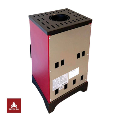Soba pe lemne Luma 5-6kw - Rosu