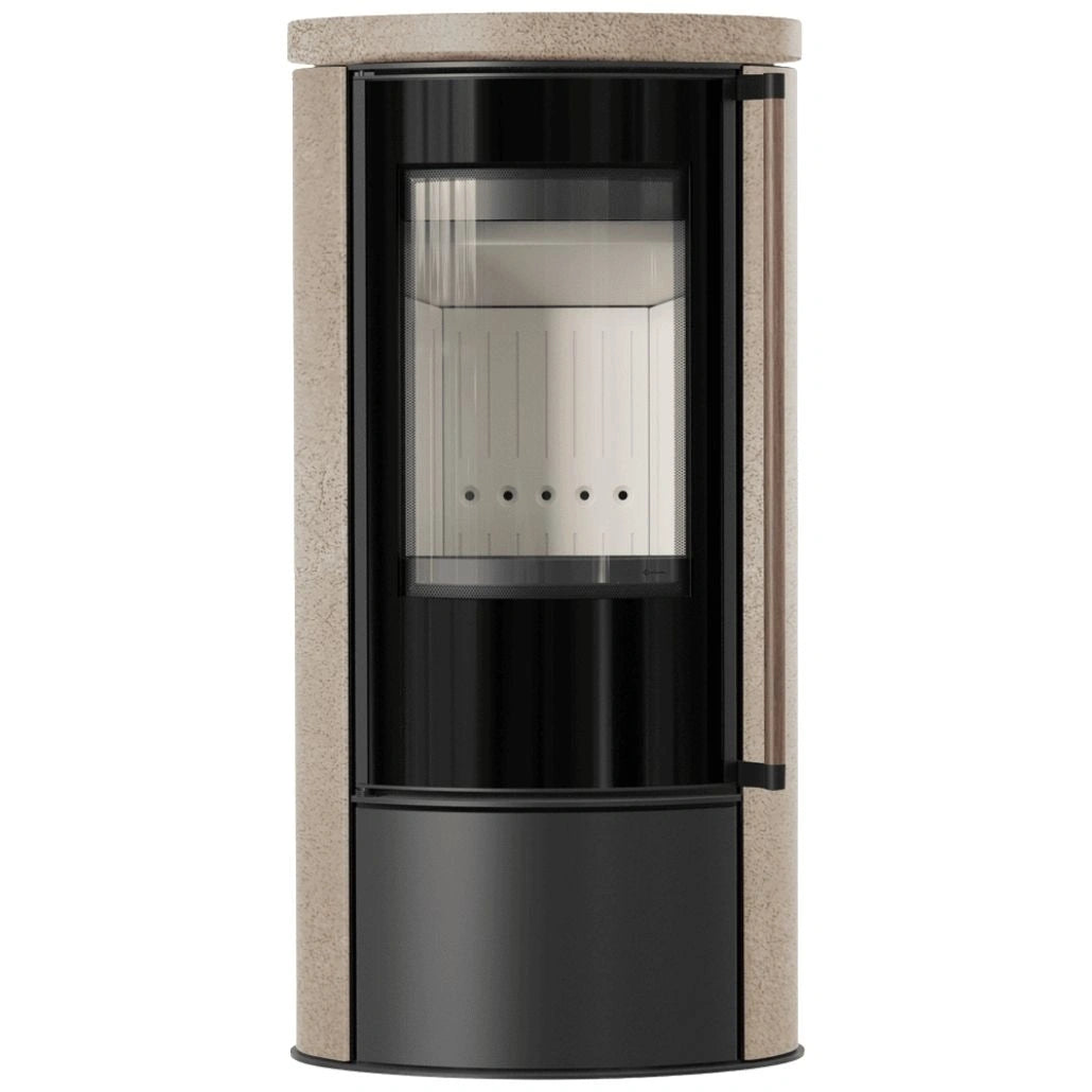 Soba Erik 5.5kW ceramica Gold Satin - maner lemn