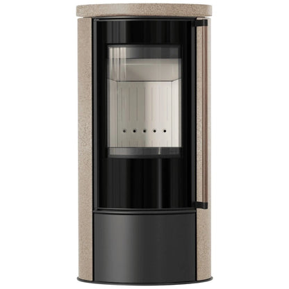 Soba Erik 5.5kW ceramica Gold Satin - maner lemn