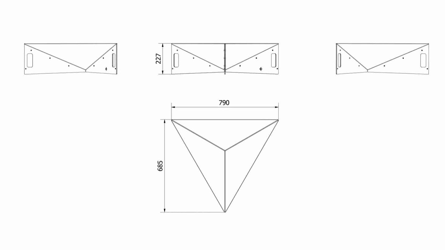 Vatra de foc exterior PYRAMID - 79x68 cm