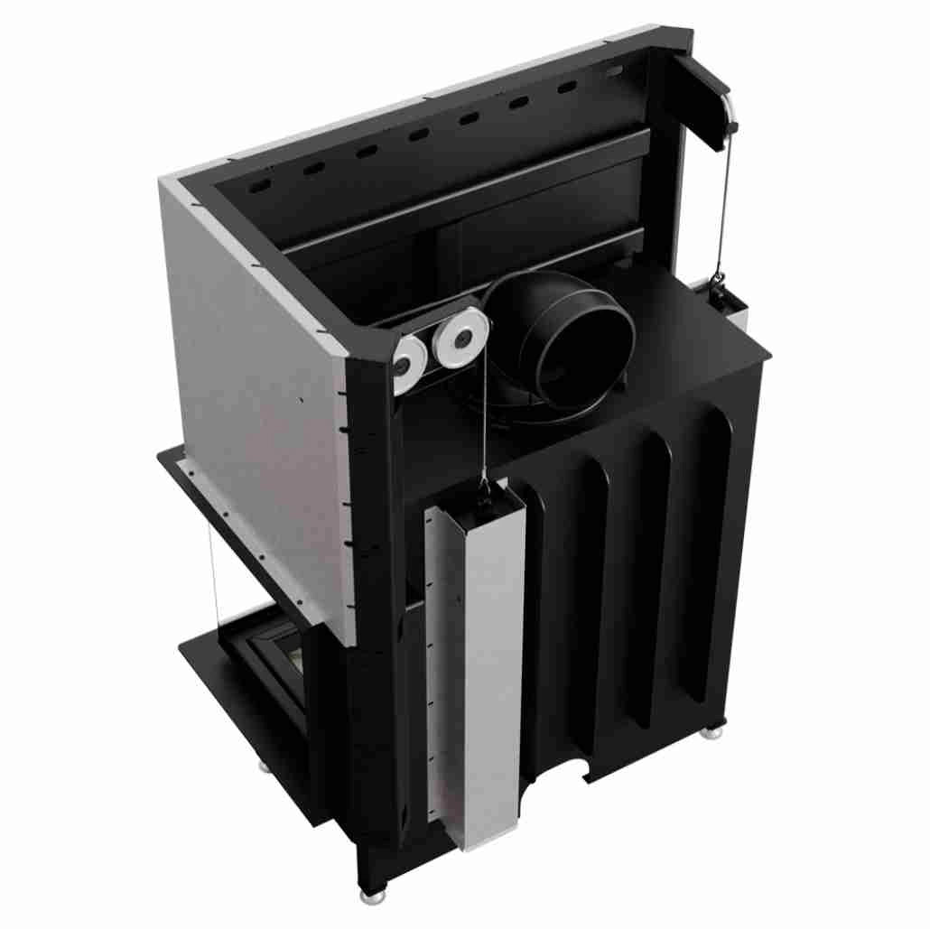 Focar semineu n140 sticla dreapta deschidere verticala samota neagra