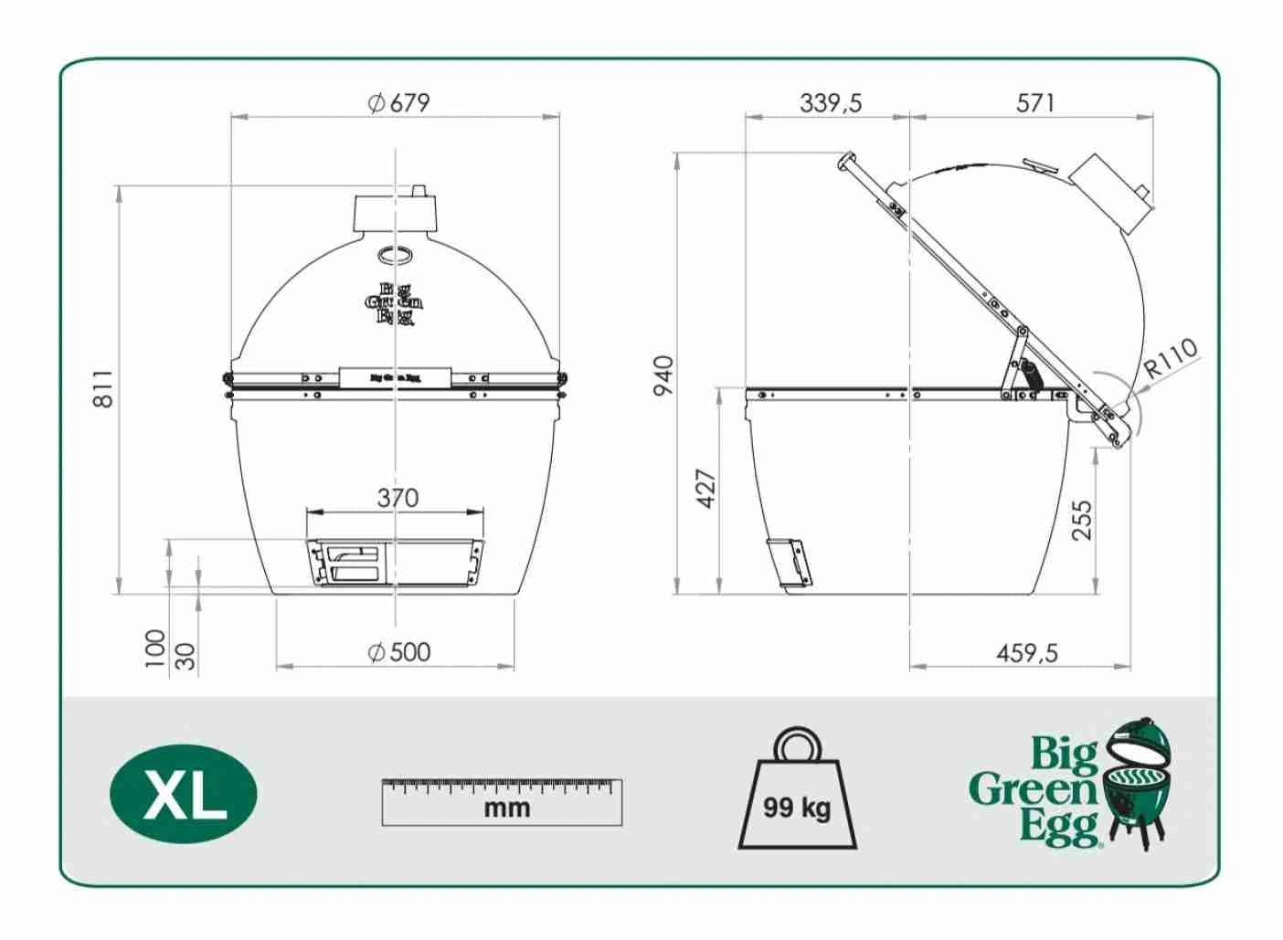 Kamado Ceramic Big Green Egg