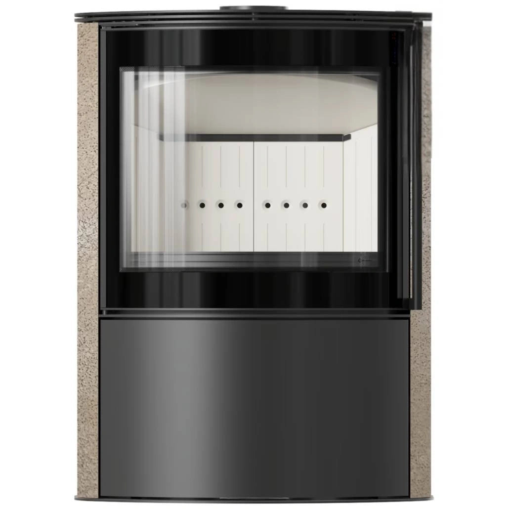 Soba Bjorn 7kW ceramica Gold Satin cu capac otel