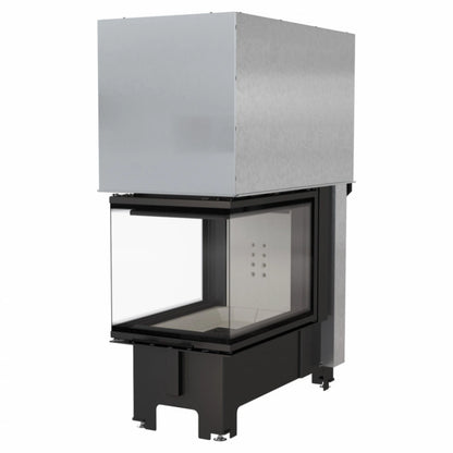 Focar semineu nbu 49 68 trei laturi sticla deschidere verticala