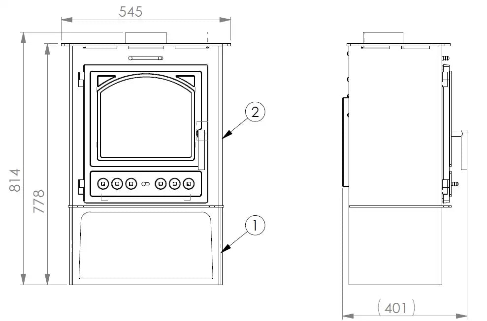 Sobă pe lemne VDB MARTINA PLUS 5 KW