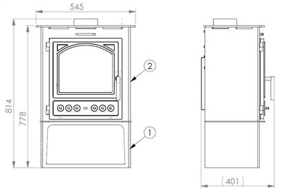 Sobă pe lemne VDB MARTINA PLUS 5 KW