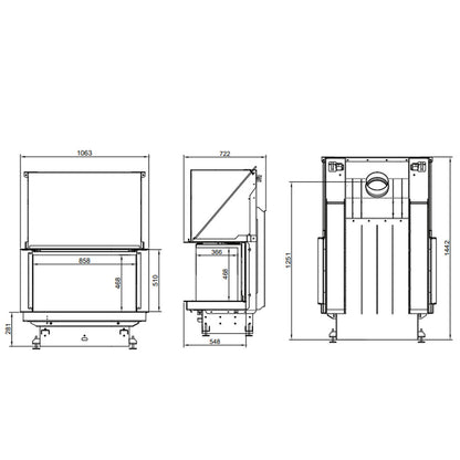 Focar semineu CRYSTAL 90 PREMIUM