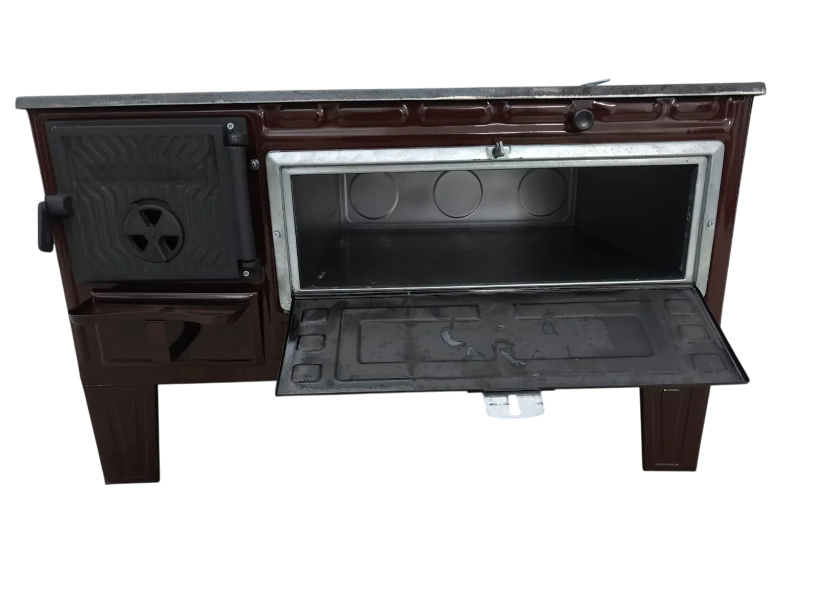 Aragaz FS-320 Maro Emailat - 50cm, Cu Cuptor Mare, Robust și Elegant