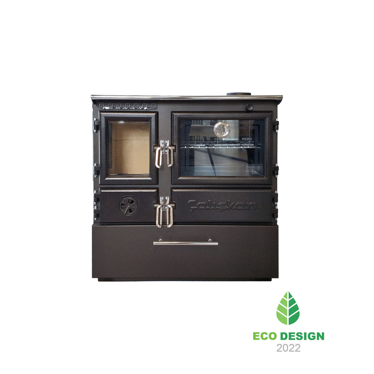 214-3D BOX Gourmet Brick Cookstove cu Cuptor Dublu și Design Elegant