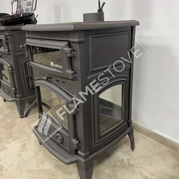 FS-012 Sirius Maxi Cazan din Fontă - Eficiență Termică Ridicată, Sticlă Schott Robax, Sistem de Aerisire Posterior, 15 kW