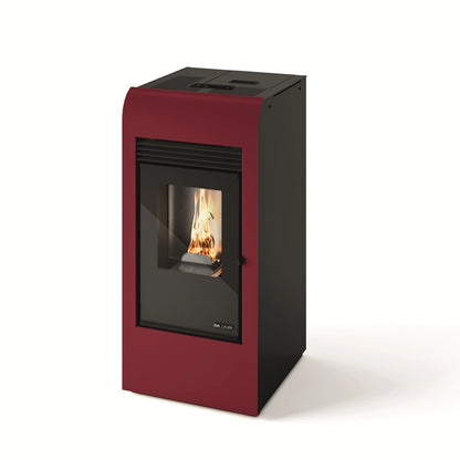 SOBA PE PELETI RITA PLUS 2.5-9.5 KW - ROSU