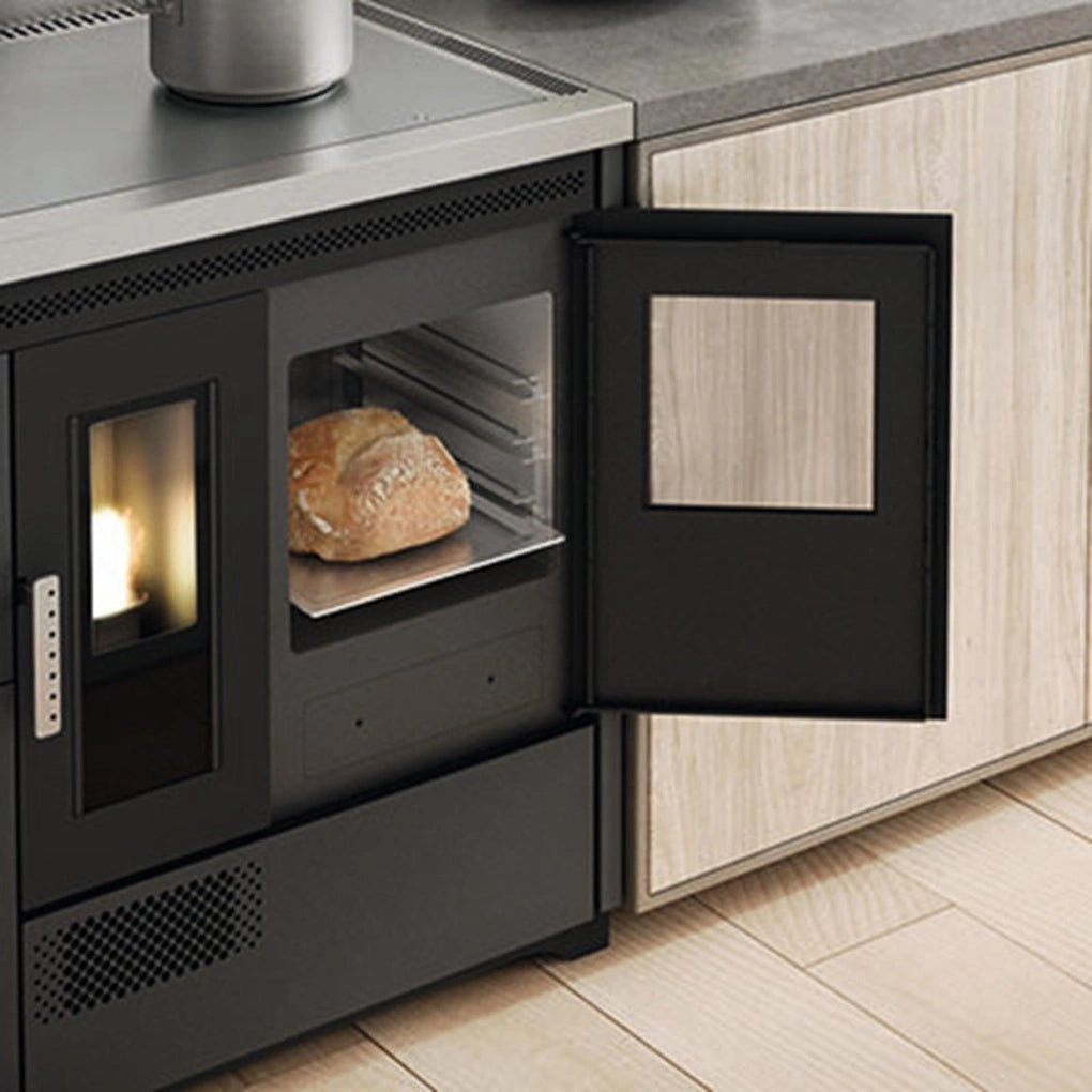 SOBA PE PELETI ENRICA 3.4-9.3 KW - ROSU