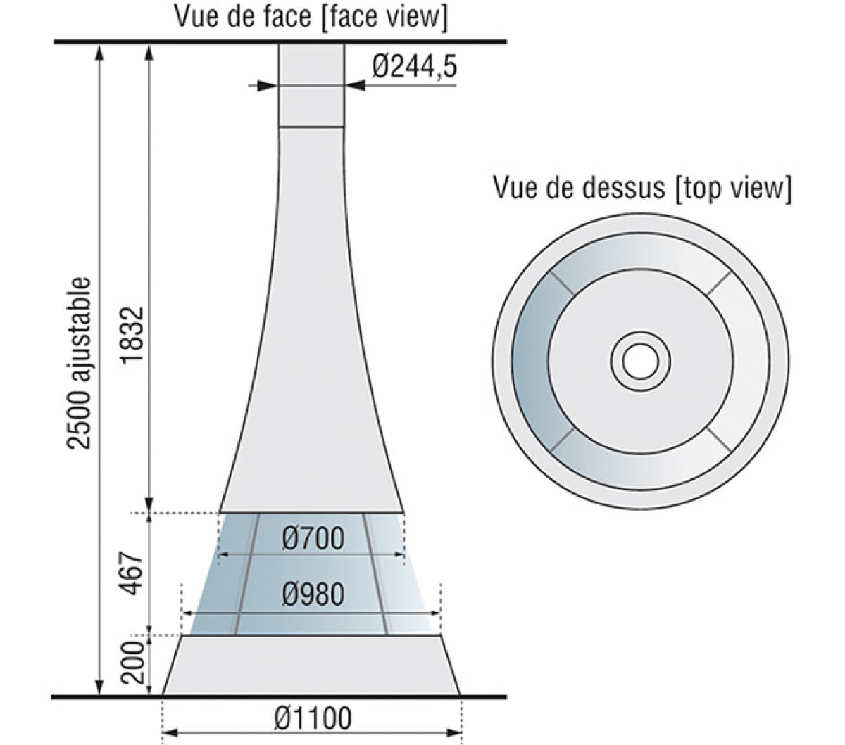 Semineu suspendat Linea 914 Jc Bordelet