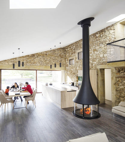 Șemineul central și suspendat Zelia 908 JC Bordelet