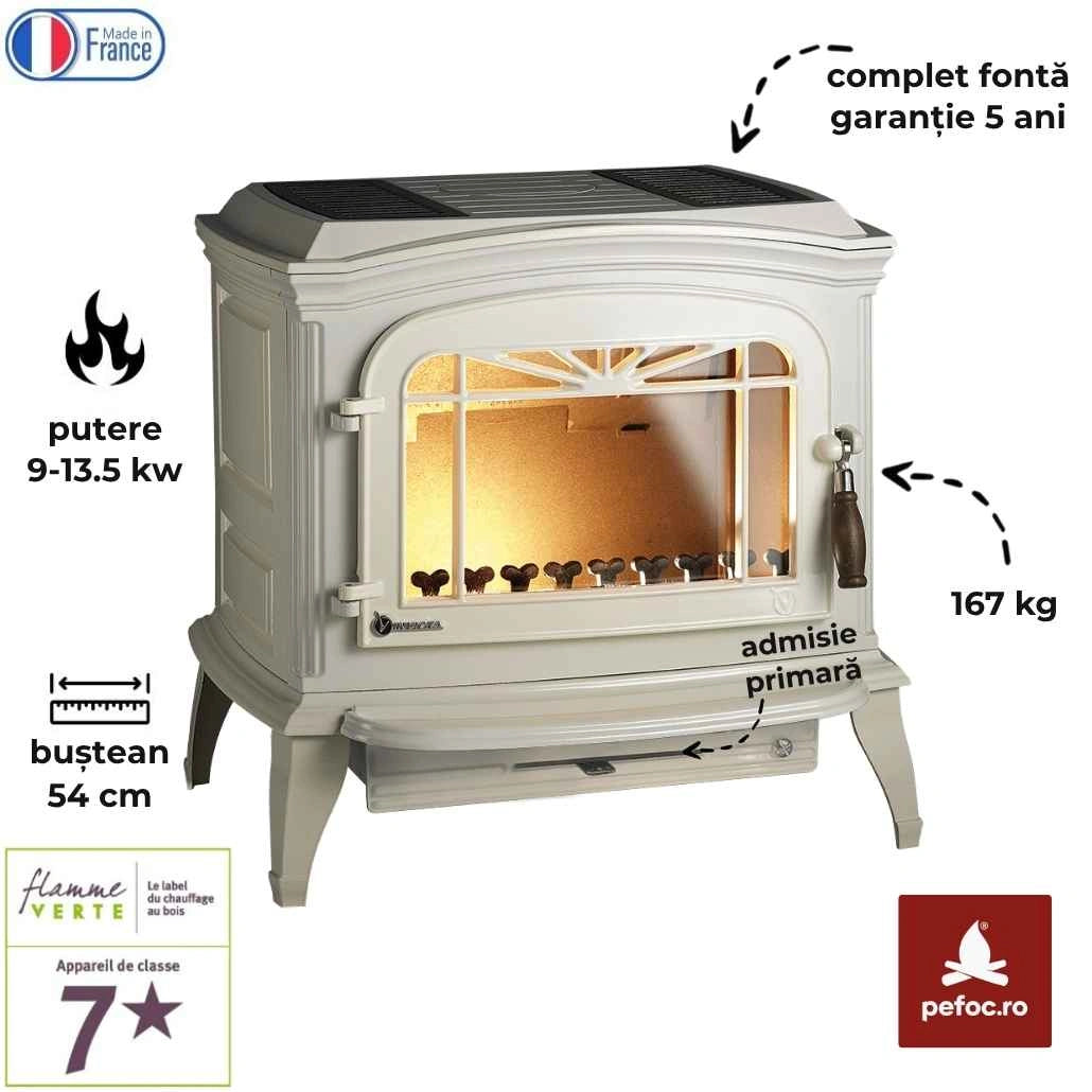 Soba fonta Bradford 9-13.5 kW, 167 kg - Fildes emailat