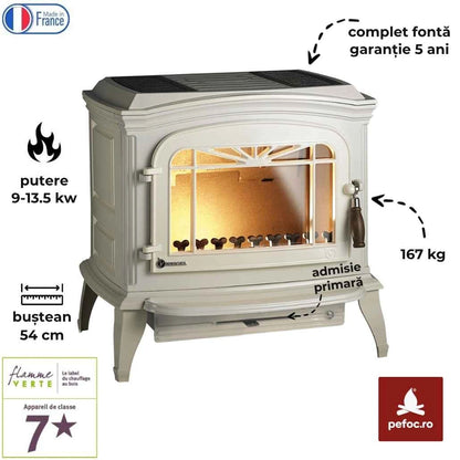 Soba fonta Bradford 9-13.5 kW, 167 kg - Fildes emailat