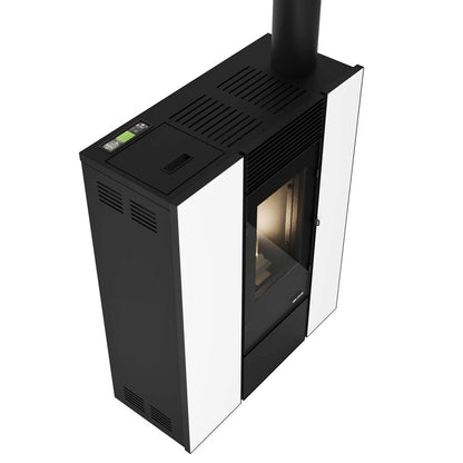 SOBA PELETI 4.4-11 KW - VIOLA SLIM ALB - 2 Ventilatoare