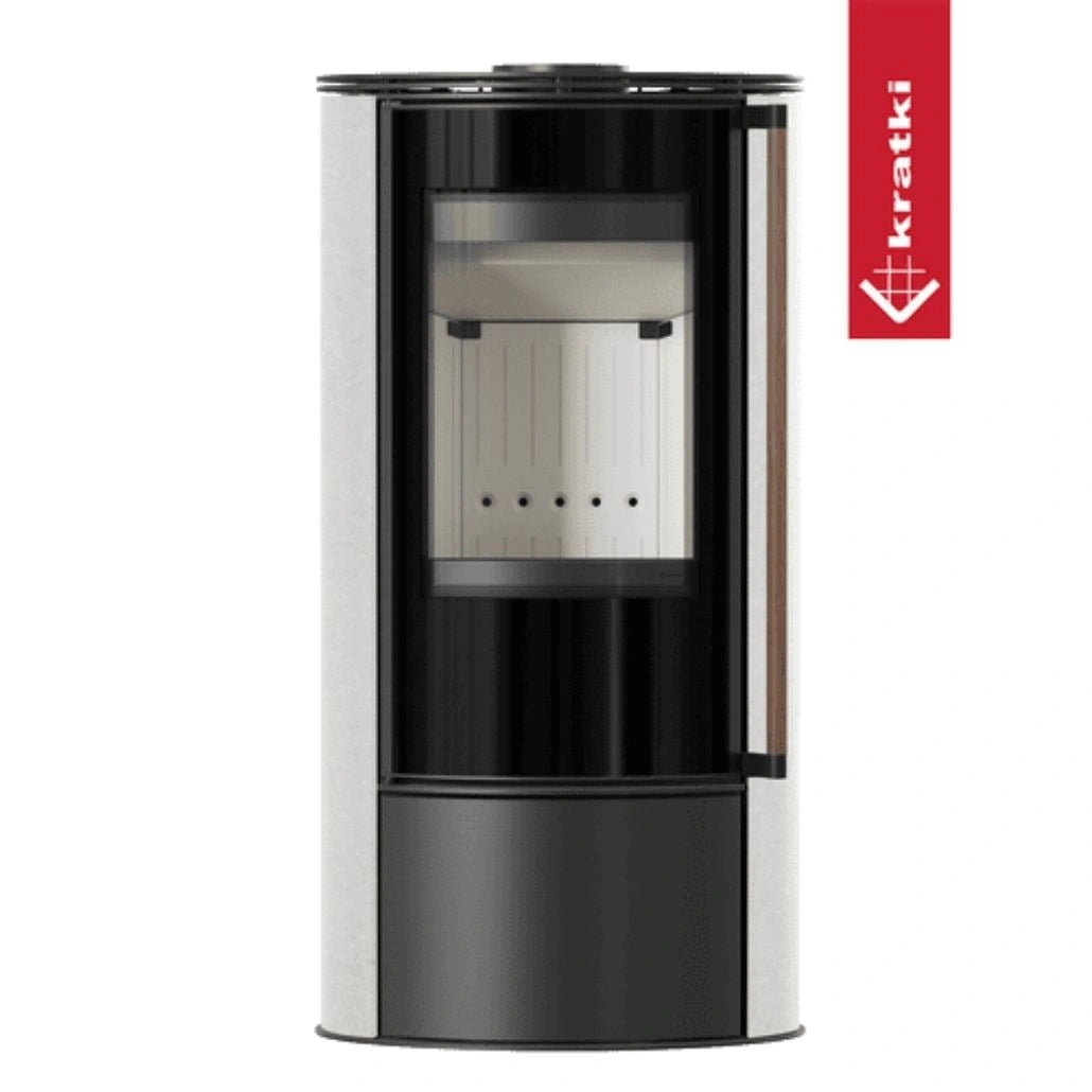 Soba Erik 5.5kW White Satin - maner lemn