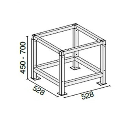 Suport Focar Peleti V2 - 528x528 mm