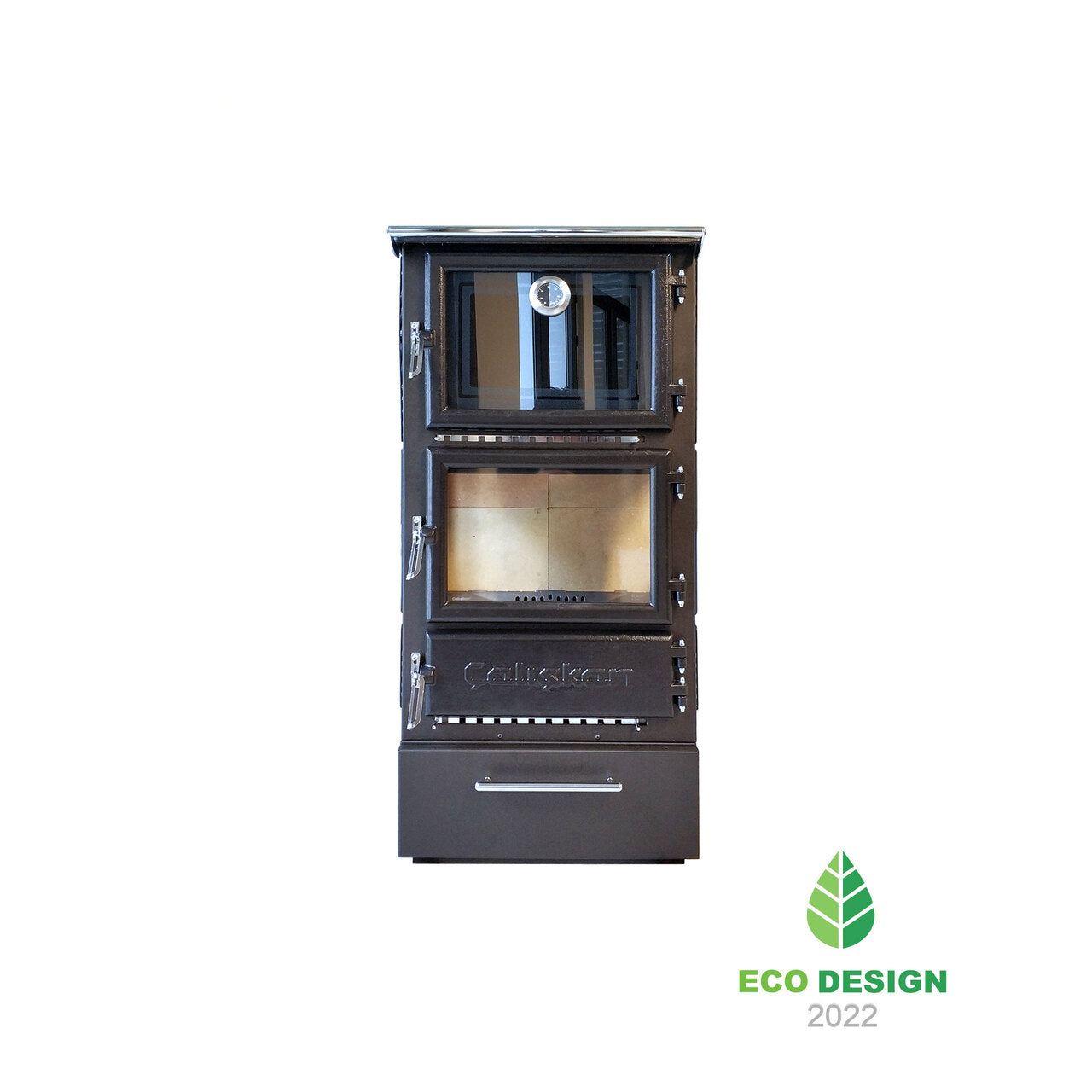 306-3D Cutie Sobă Pe Lemne Cu Cuptor, Putere 12.870 kW, Eficiență Termică 128 m²