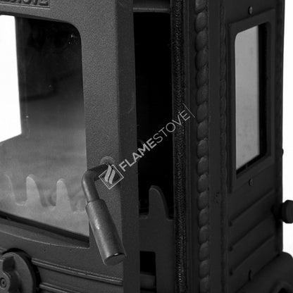 Șemineu FS-052 Minor Lux: Eficiență Clasa A, Sticlă Dublă Panoramica, Ideal pentru 50 m², Lemn și Cărbune