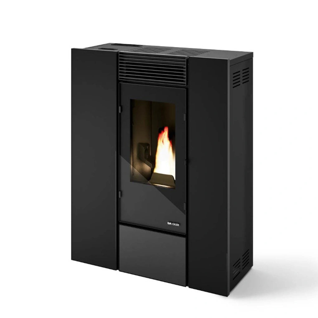 SOBA PELETI 4.4-11 KW - VIOLA SLIM NEGRU - 2 Ventilatoare