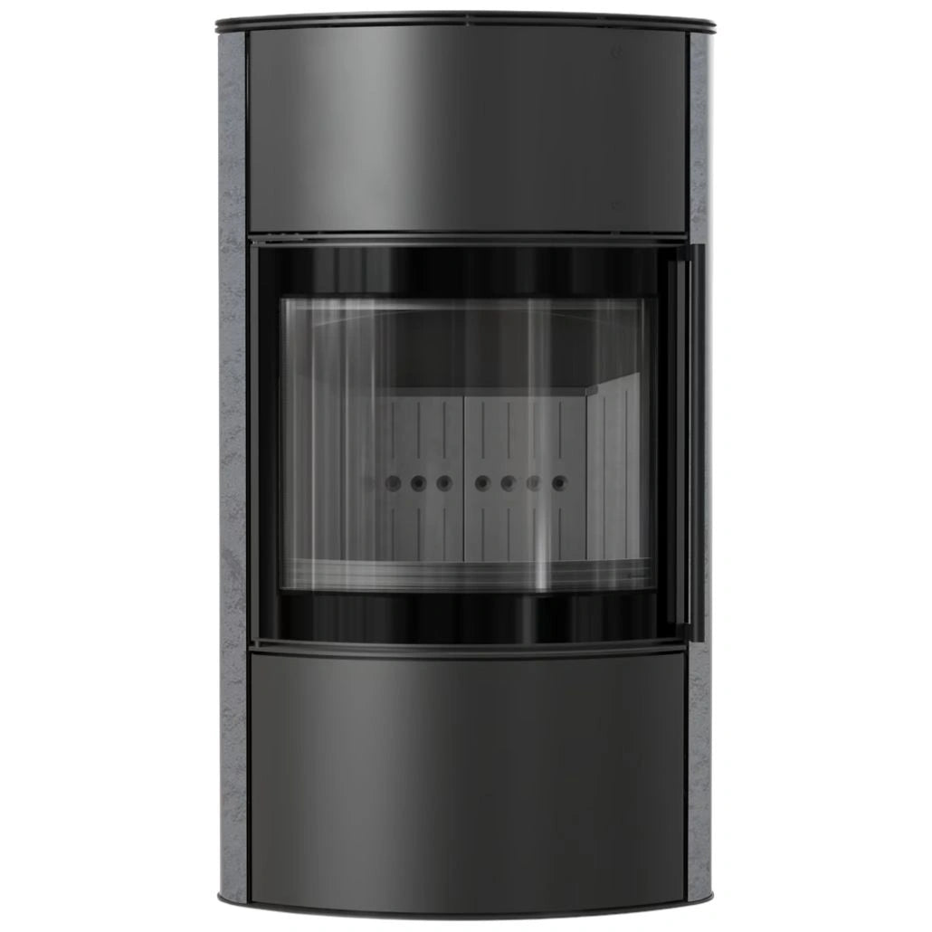 Soba Bjorn High 7kW ceramica Gray Satin cu capac otel - samota neagra