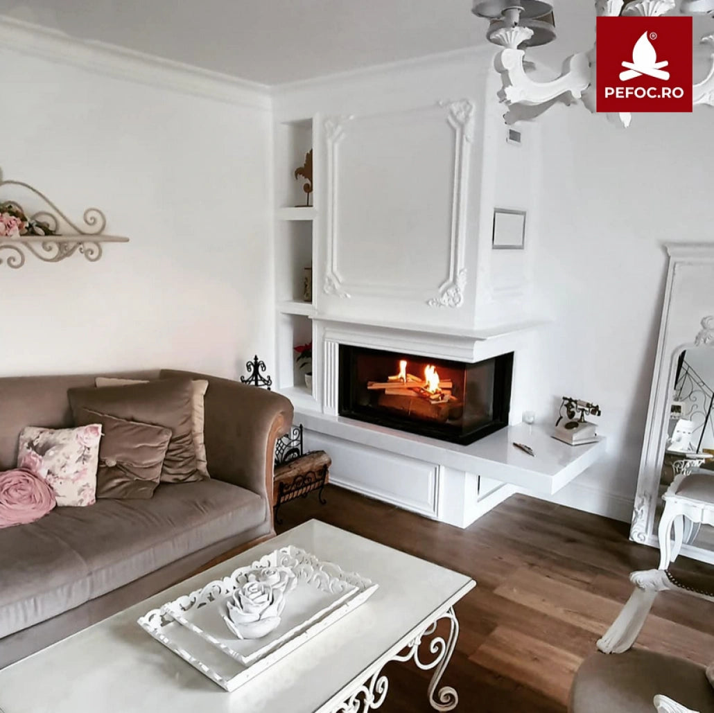 Focar semineu n140 sticla dreapta deschidere verticala samota neagra