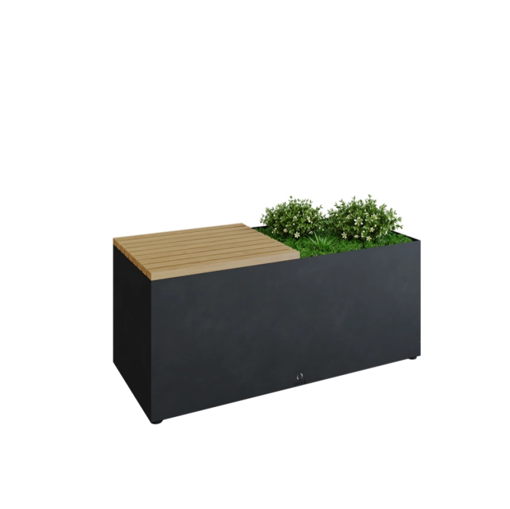 Banca OFYR negru + spatiu de plante