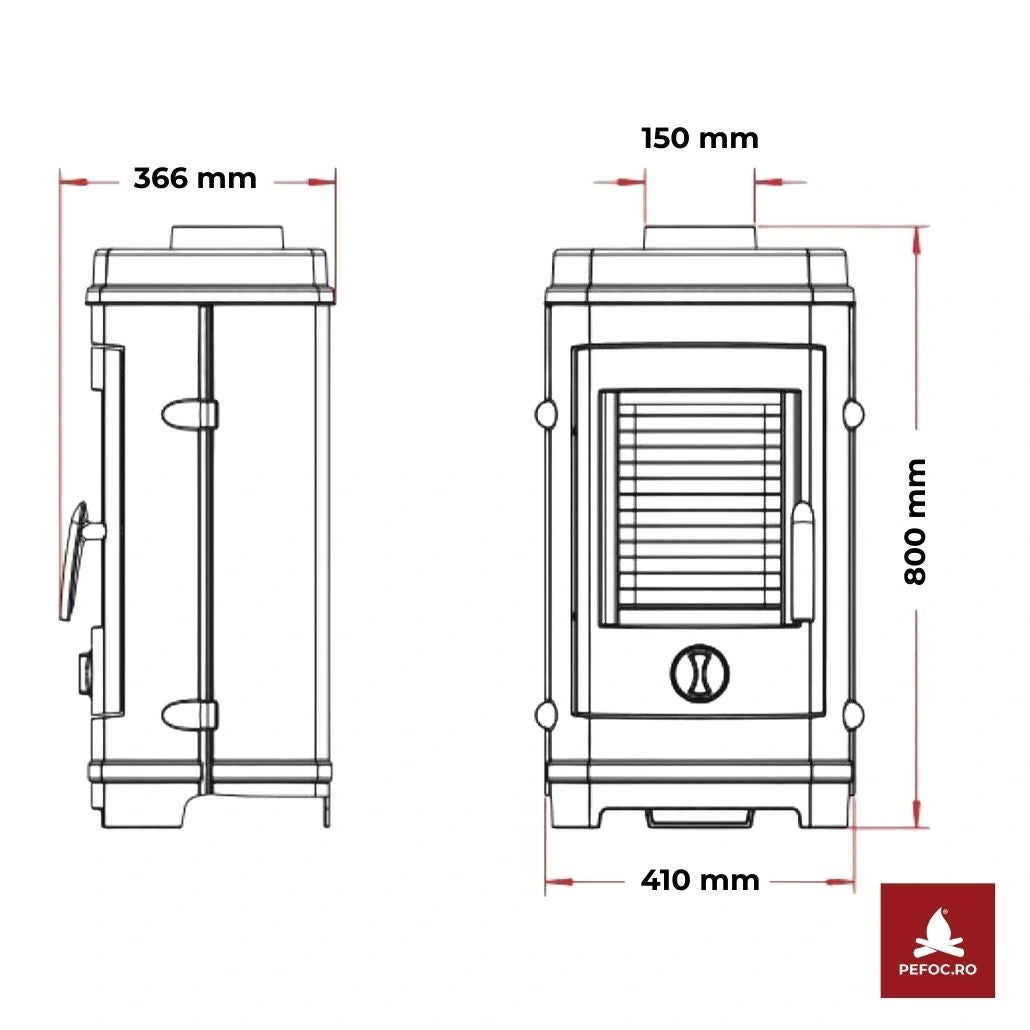 Soba fonta Remilly 7-10.5kW