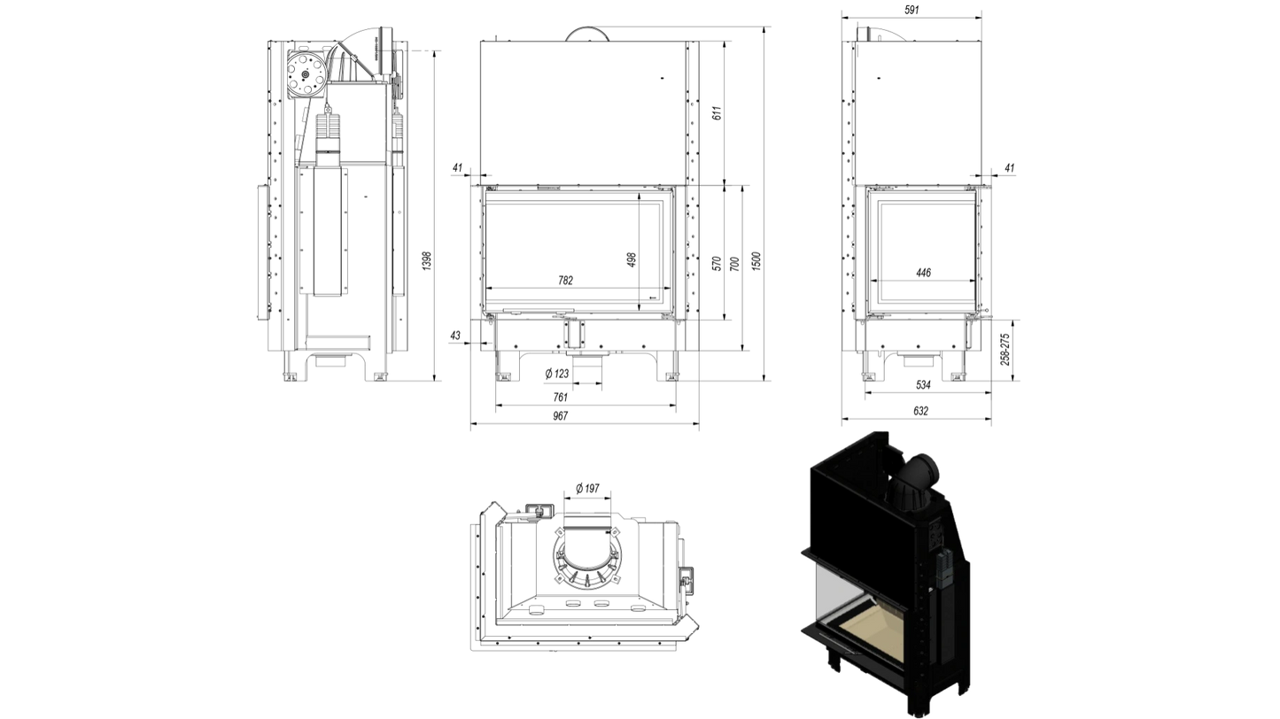 MBA 18-21 kw sticla stanga + deschidere verticala - samota neagra