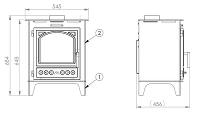 Sobă pe lemne VDB MARTINA 6 KW