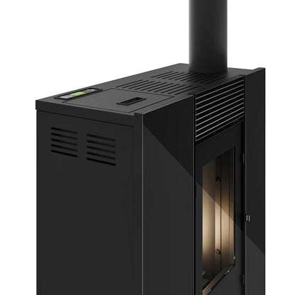 SOBA PELETI 4.4-11 KW - DENISE SLIM NEGRU - 2 Ventilatoare