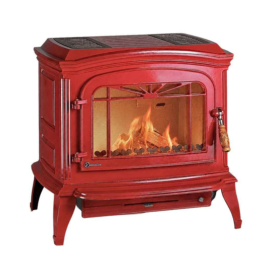 Sobă fontă Bradford 9-13.5 kW, 167 kg - Rosu emailat