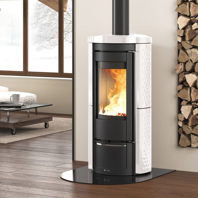 Sobă pe lemne Nordica LIÙ 5.0 Prestige 7,5 kw - 215 m³ - Alba