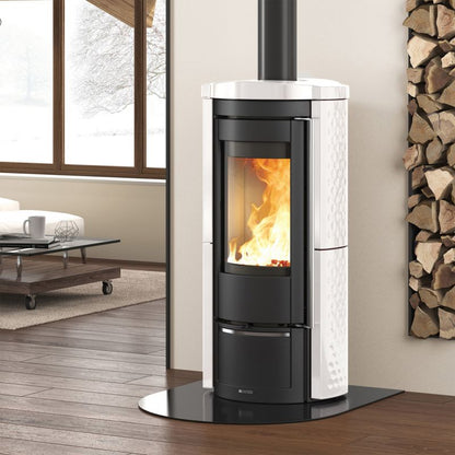 Sobă pe lemne Nordica LIÙ 5.0 Prestige 7,5 kw - 215 m³ - Alba