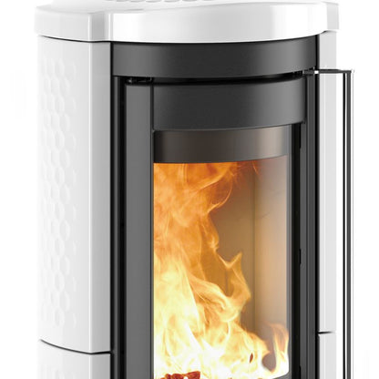 Sobă pe lemne Nordica LIÙ 5.0 Prestige 7,5 kw - 215 m³ - Alba